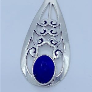 Sterling Silver Lapis pendant, 16 in. chain